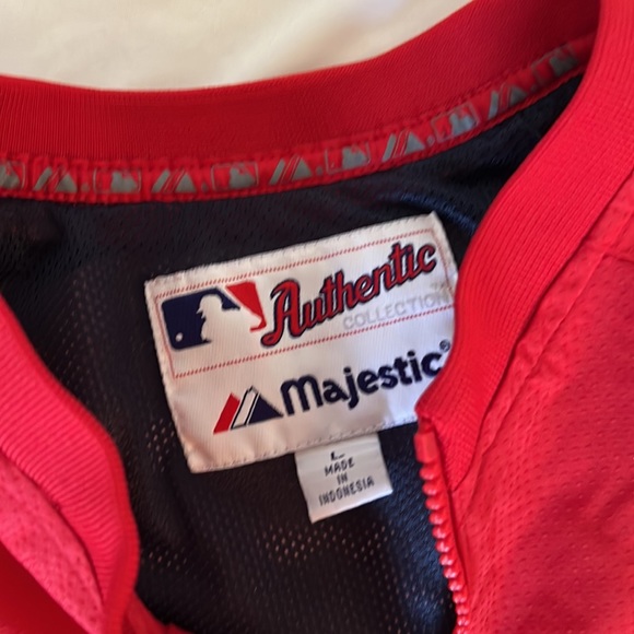 Majestic Authentic Collection Washington Nationals long sleeve pullover nylon - Picture 4 of 5